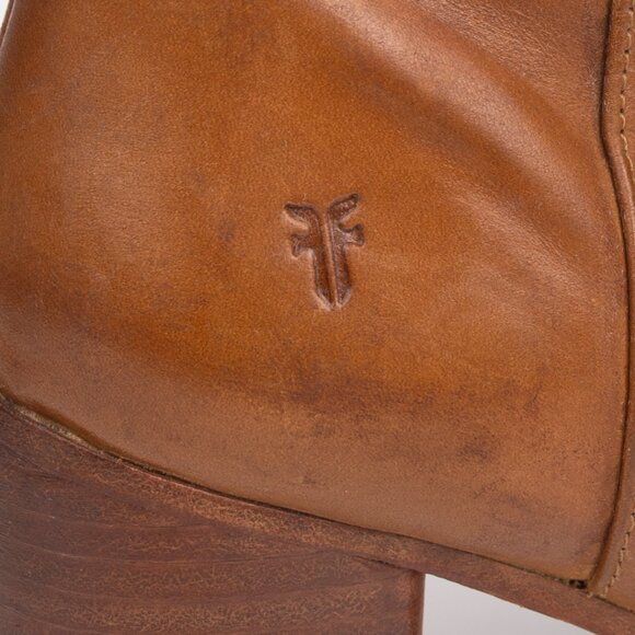 Frye Addie Tan Leather Inside Zip Booties Women's 6 B - Picture 10 of 15